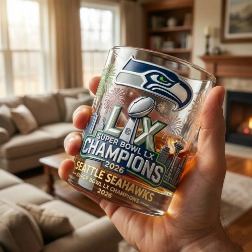 Seattle Seahawks Super Bowl LX Champions Gedenk-Whisky glas