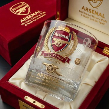 Arsenal F.C. Whisky-Glas der Sammler zum 140-jährigen Jubiläum