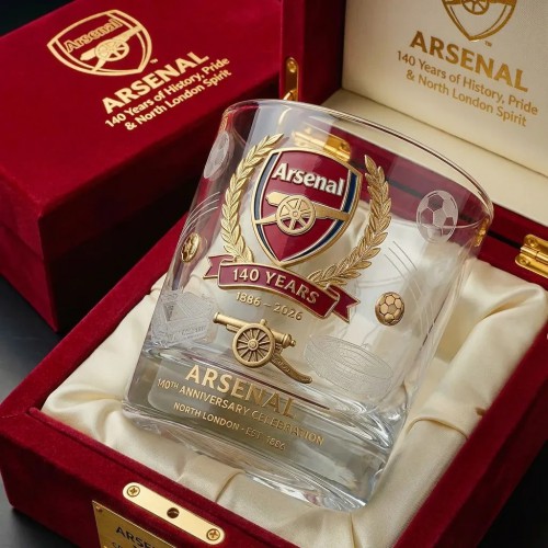 Arsenal F.C. Whisky-Glas der Sammler zum 140-jährigen Jubiläum