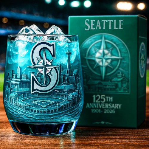 SEATTLE 125th Anniversary whiskey glass