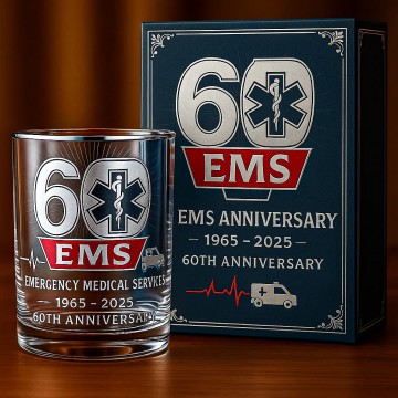 EMS 60th Anniversary Rocks Glass