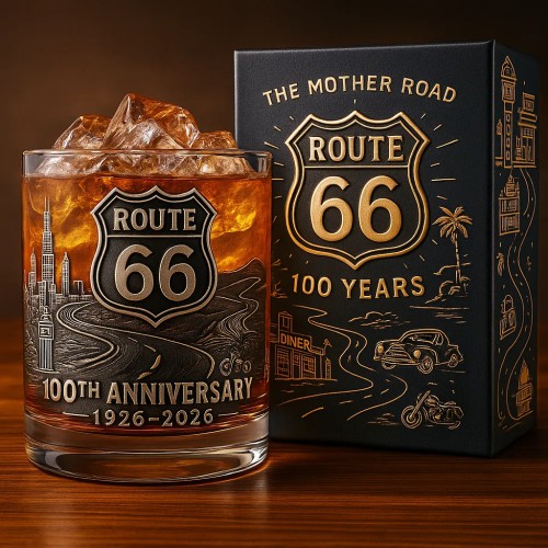 Route 66 100th Anniversary Whiskey Glass