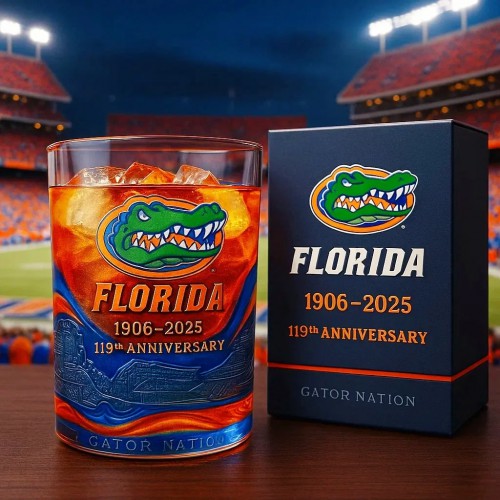 Florida Gators 119th Anniversary Whiskey Glass