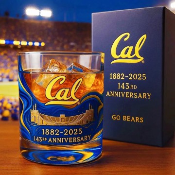 California Golden Bears 143rd Anniversary Whiskey Glass