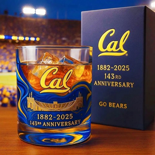 California Golden Bears 143rd Anniversary Whiskey Glass