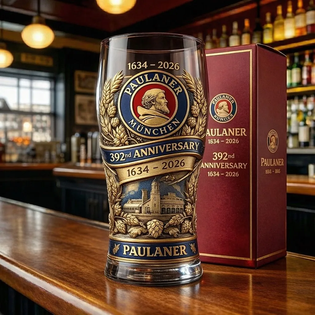Paula ner 1634-2026 · 392. Jahrestag 3D-Relief Pint Glas Paula ner 1634-2026 · 392. Jahrestag 3D-Relief Pint Glas
