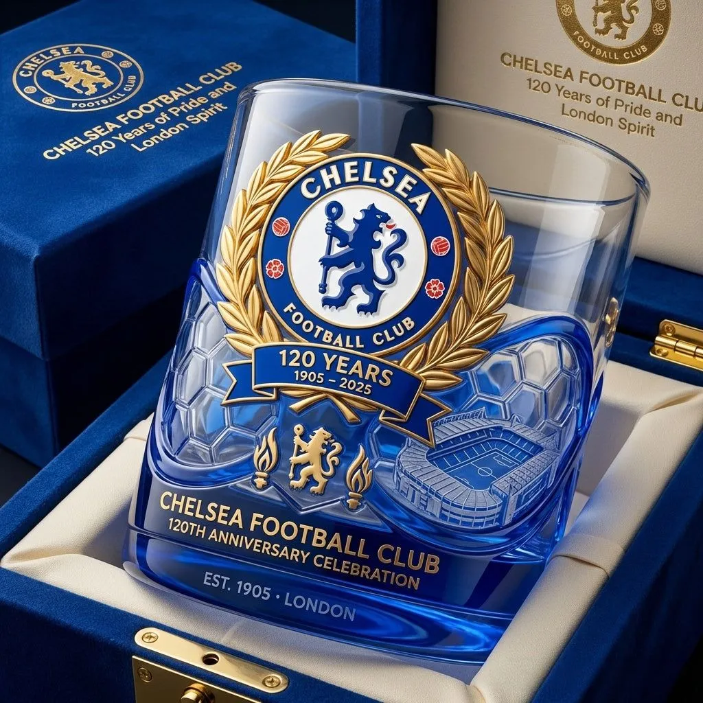 Chelsea Football Club 120. Jubiläum Whisky Glas