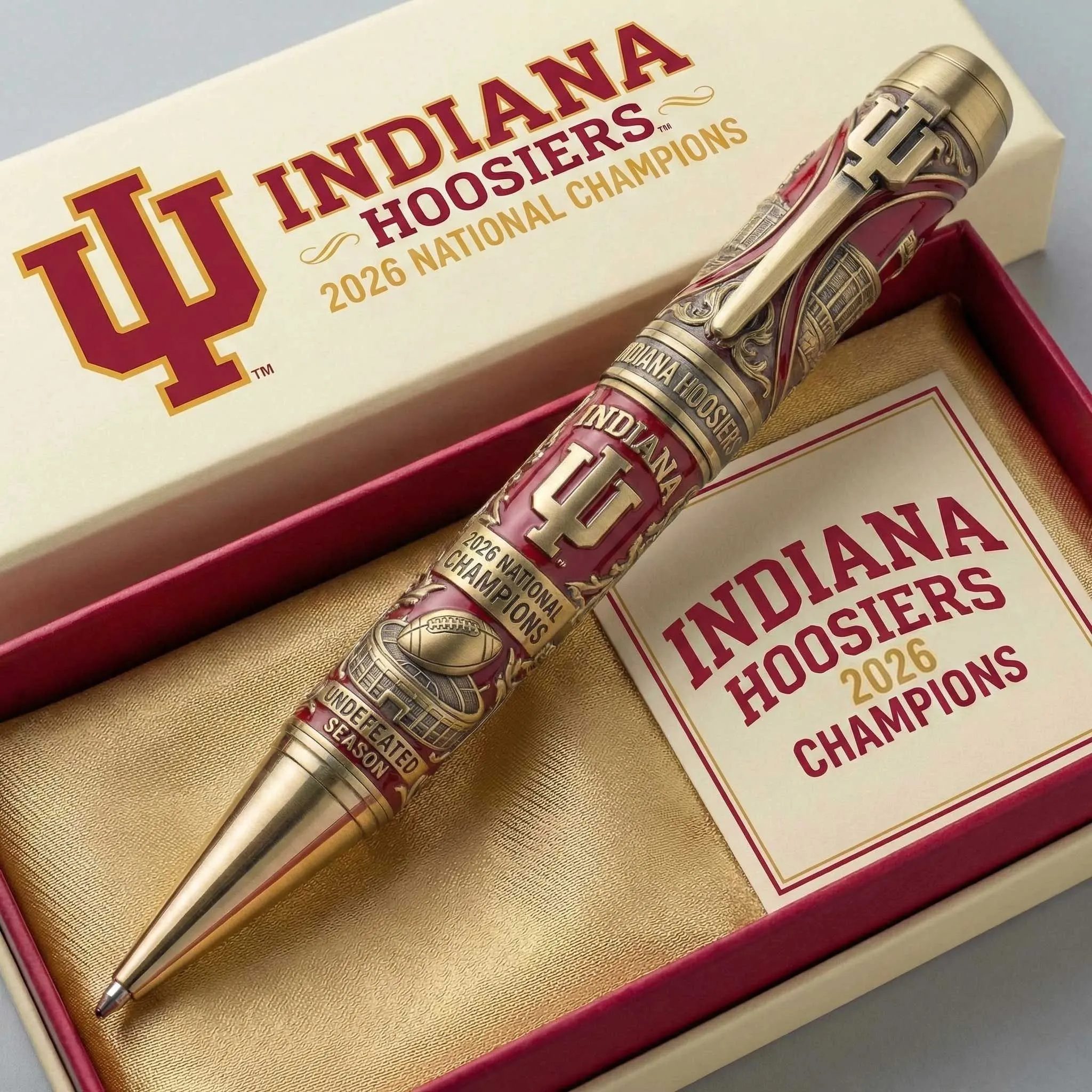 Indiana Hoosiers 2026 National Champions Luxus Stift Geschenkset
