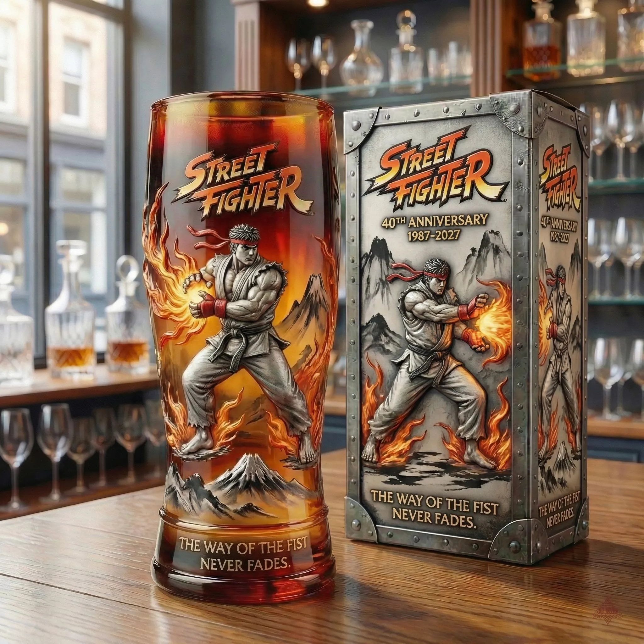 Arcade-Kämpfer 40-jähriges Jubiläum-Legacy-Glas