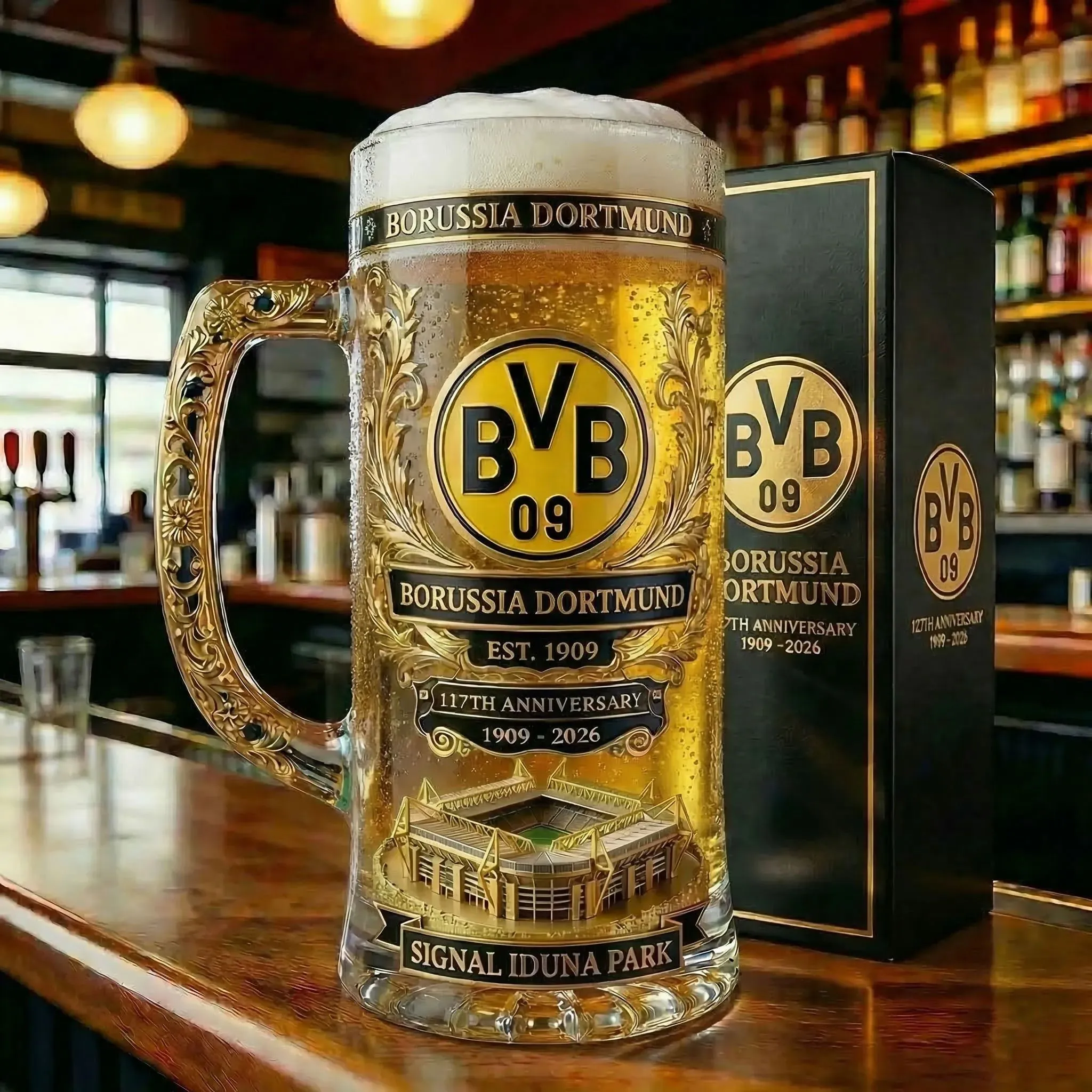 Borussia Dortmund 117. Jubiläums-Sammler-Bierbecher (1909-2026)